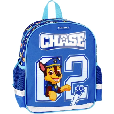 Afbeelding van Paw Patrol Chase Blauwe kleuterschoolrugzak voor jongens, reflecterend 31x25x9cm