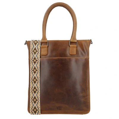 Afbeelding van Hide &amp; Stitches Next Navajo Shopper Bruin 100% Leer