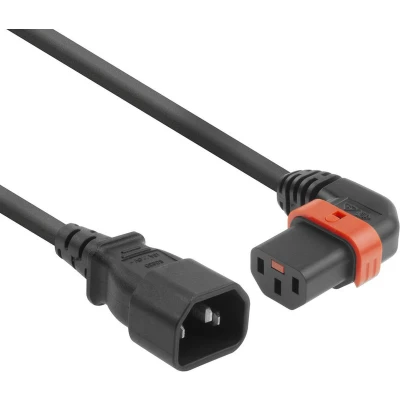 Afbeelding van C14 naar C13 kabel ACT 1 meter (Links, IEC lock)