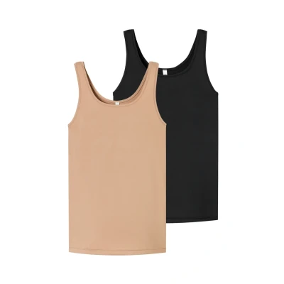 Afbeelding van Schiesser 2PACK TRÄGER Unique Micro Hemd, Dames, Maat: 36, Maple schwarz