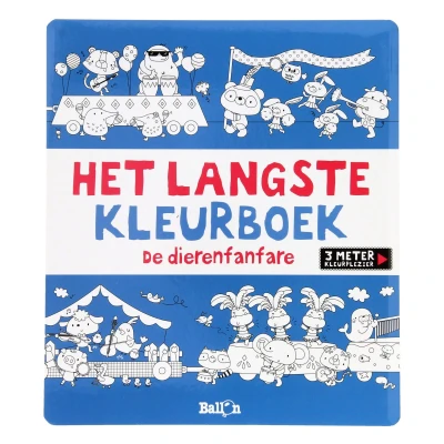 Afbeelding van Ballon Het Langste Kleurboek Dierenfanfare 3 meter 3+