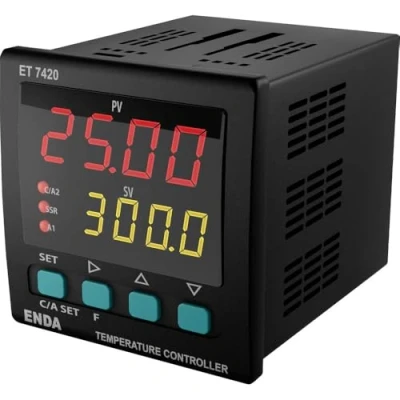 Afbeelding van Enda ET7420 230 PID temperatuurregelaar PT100, J, K, T, S, R Relais 2A, SSR (L x B H) 101 72 mm