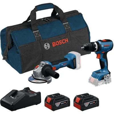Afbeelding van Bosch Blauw Accutoolkit Combipack 18V GSB 65 + GWS 8 2x GBA 4.0Ah Lader GAL 40 0615A5008Z