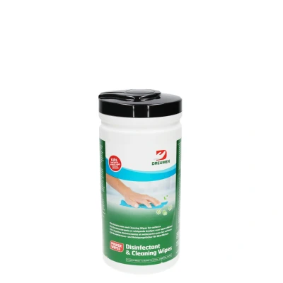 Afbeelding van Dreumex Disinfectant &amp; Cleaning Desinfectiedoekjes bus 170 stuks blauw