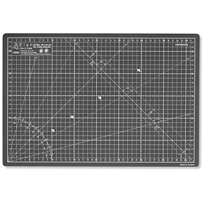 Afbeelding van Elan Snijmat A3 Zwart en Taupe, 5 laagse Zelfherstellende A3, Knutselmat, 30x44 CM, Self Healing Cutting Mat Zelfherstellende, Hobby Zwart, Werkmat,