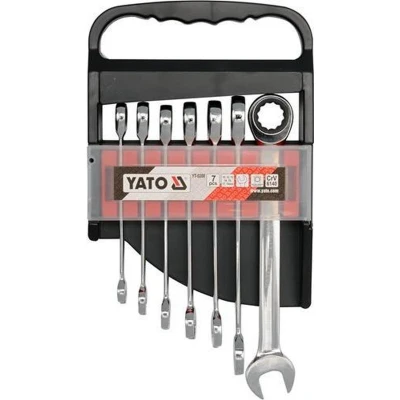 Afbeelding van YATO Steek Ratelsleutelset 7 Delig 10 19 mm Handzaam