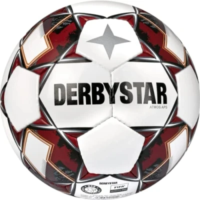 Afbeelding van Derbystar Atmos APS Voetbal, Heren, Maat: 5, Weissschwarzrot