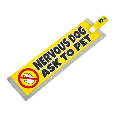 Afbeelding van dogkit nerveuze hond Ask To Pet Sleeve voor reactieve honden, reflecterende, waterdichte, dubbelzijdige instapper de hondenriem