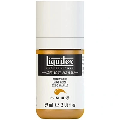 Afbeelding van Liquitex 1959416 Professional Acrylfarbe Soft Body Künstlerfarbe in cremiger deckender Konsistenz, hohe Pigmentierung, lichtecht &amp; alterungsbeständig, 59ml Flasche Oxidgelb