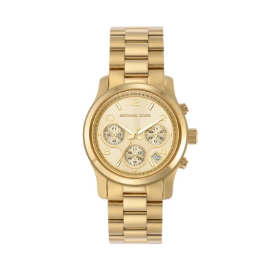Afbeelding van Michael Kors MK7323 Horloge Runway Chronograaf staal goudkleurig 38 mm