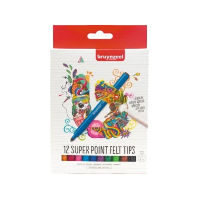 Afbeelding van Kleurstift Bruynzeel Teens Superpoint set à 12 kleuren