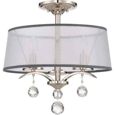 Afbeelding van Quoizel LED Plafondlamp Whitney 3X E14 Max 40W Dimbaar Imperial Silver