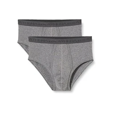 Afbeelding van Athena Herenslips met hoge taille Basic Bio 9820 effen (2 stuks), Grijs (grijs gemêleerd 0260), 5