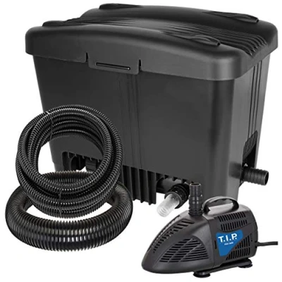 Afbeelding van T.I.P. WDF 10000 UV 11 30495 Vijverfilter, voor vijvers tot 10.000 liter, C, watt, nat en droogtechnologie, met verschillende efficiëntieniveaus, compleet systeem de vijver, zwart