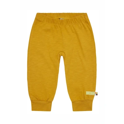 Afbeelding van loud + proud Unisex kinderen slub jersey, GOTS gecertificeerde vrijetijdsbroek, curry, 62 68