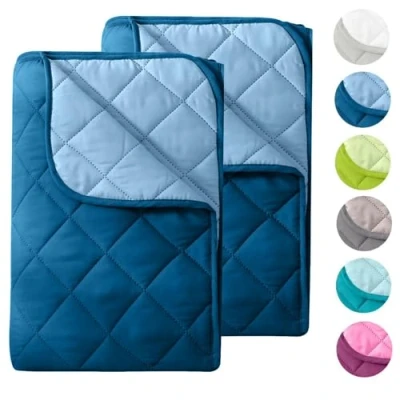 Afbeelding van wometo Zomerdekbed van microvezel in omkeerbaar design, Oeko Tex, wasbaar op 95 C, licht dekbed voor camping en warme dagen, te gebruiken zonder hoes, vrolijke kleuren, 2 delige set, 155 x 220 cm