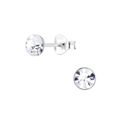 Afbeelding van JoyS Zilveren 5 mm oorknoppen kristal