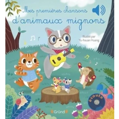 Afbeelding van Mes premières chansons d&#039;animaux mignons Livre sonore et d&#039;éveil avec 6 puces sonores Bébé dès mois