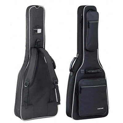 Afbeelding van GEWA Guitar Gig Bag Premium 20mm voor akoestische gitaar zwart (scheurvast en waterafstotend, Neck Protection System, luxe rugzakriemen, groot accessoirevak) 213200
