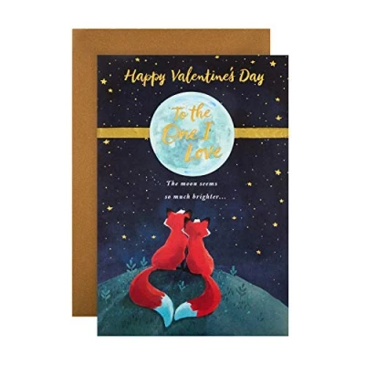 Afbeelding van Hallmark Valentijnskaart voor degene die ik liefheb hedendaags schattig geïllustreerd ontwerp
