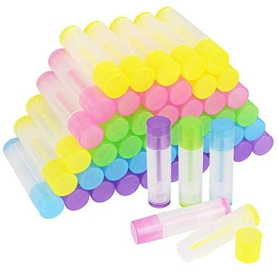 Afbeelding van ProLeo 50 stuks lege lippenbalsem, containers, gekleurde hulzen voor zelfgemaakte balsem, doe het zelf cosmetica,