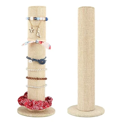 Afbeelding van 2 stuks armbandhouders, verticale sieradenhouder, haarband, displayhouder, sieradenstandaard, armband, sieradenarmband, displaystandaard, wordt gebruikt voor het presenteren van haarbanden, armbanden