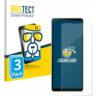 Afbeelding van BROTECT Screenprotector voor Sony Xperia 10 V Folie Beschermfolie Beschermglas transparant (3 Stuks)