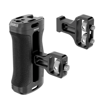Afbeelding van Zijhandgreep met ARRI opname en dubbele 1/4 inch schroefbevestiging, lichte camera handgreep, 1/4&quot; 3/8&quot; schroefdraad naar boven beneden Verstelbare zijhandgreep, AM SHS