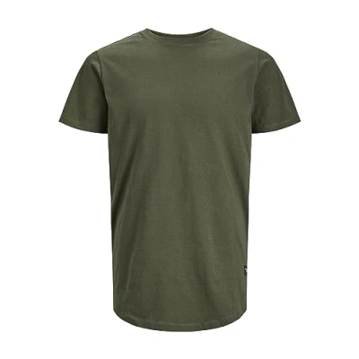 Afbeelding van Jack &amp; Jones Jjenoa SS CREW NECK NOOS Tshirt basic, Heren, Maat: Medium, Forest night