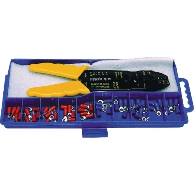 Afbeelding van Cogex Coffret pince a sertir et denuder cosses 200 mm assortiment de 50 22106