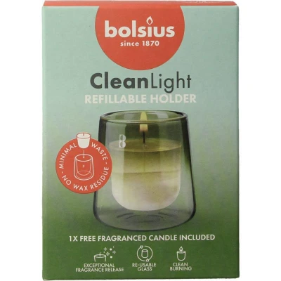 Afbeelding van Bolsius Clean Light Refillable Holder Gardenia &amp; Fig 1ST