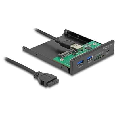 Afbeelding van Delock 3.5? USB 3.2 Gen 1 Front Panel x Type C™ + 2 A SD and Micro slot
