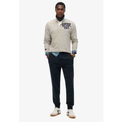 Afbeelding van Essential Joggingbroek met Logo en Licht Geborstelde Voering Blauw Grootte: Xxl