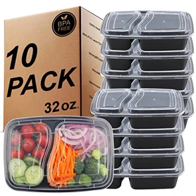 Afbeelding van Maalprep, herbruikbare BPA vrije containers met 1 vak luchtdichte deksels, vriezer, magnetron en vaatwasmachinebestendig, Bento lunchboxen, 20 stuks