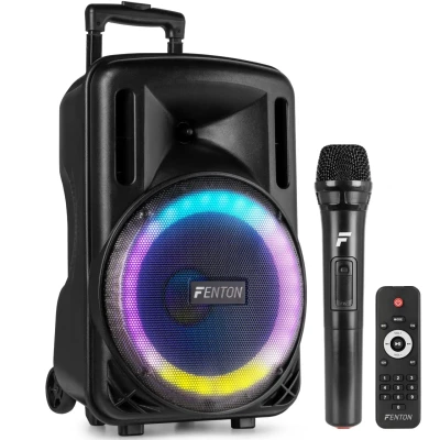 Afbeelding van Fenton FT10LED MK2 party speaker met Bluetooth Karaoke