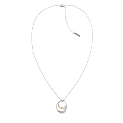 Afbeelding van Calvin Klein CJ35000008 Ketting met hanger Sieraad Fantasie Staal Zilverkleurig 9 mm breed