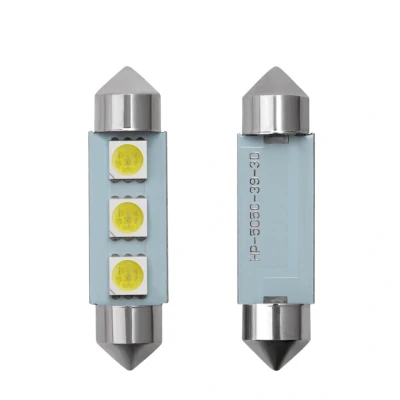 Afbeelding van Dome 5050 39mm 3SMD Wit 2 stuks