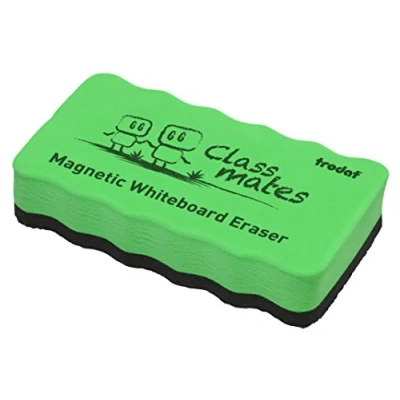 Afbeelding van Trodat Whiteboard Spons Groen Wisser voor magneetborden, handformaat 10,5 x 5,5 1,8 cm