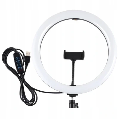 Afbeelding van LED selfie ringlamp Met telefoonhouder en controller