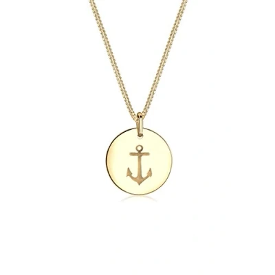Afbeelding van Elli Anchor Plate Basic Ketting, Dames, Maat: 45, Goldfarben