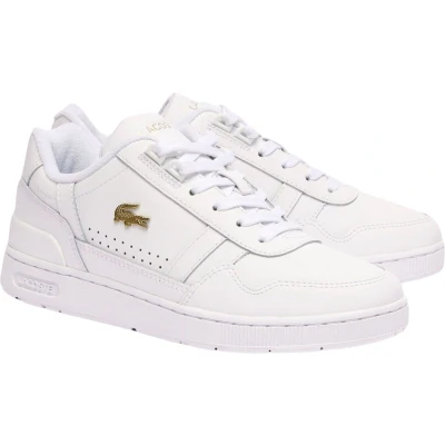 Afbeelding van Lacoste T Clip Dames Sneakers Wit/Goud Maat 41