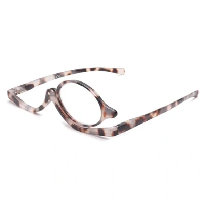Afbeelding van JM Makeup Leesbril Vergrootglas Klapbril Cosmetische voor Vrouwen Grijs Schildpad +2.0