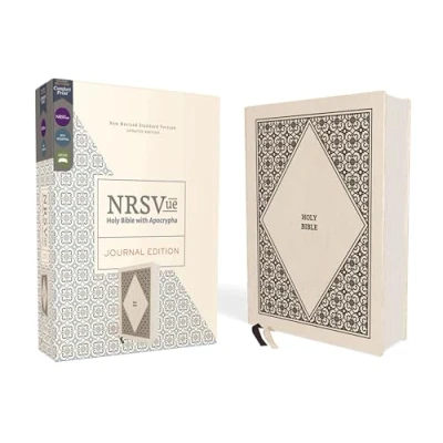 Afbeelding van NRSVue, Holy Bible with Apocrypha, Journal Edition, Cloth Over Board, Cream, Comfort Print: New Revised Standard Version, Journal, Print