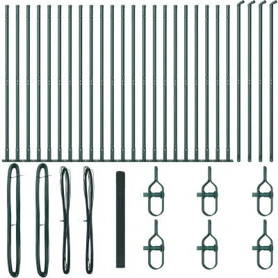 Afbeelding van vidaXL Gelaste Draadhek met 13 Flanged Posts Groen 1.4x50 m Staal
