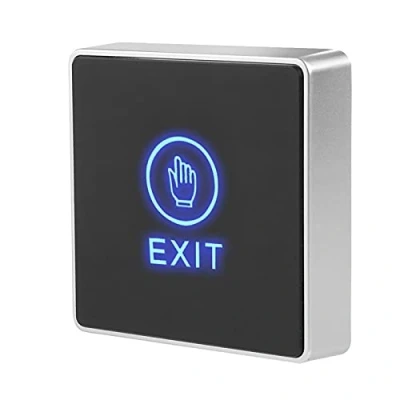 Afbeelding van DC 12 V NC NO deuruitgang ontgrendelingsknop schakelplaat LED licht voor deurtoegang controle systeem