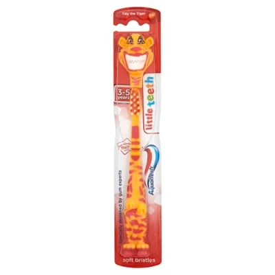 Afbeelding van Aquafresh Kleine tandenborstel voor kinderen, kinderen van 3 5 jaar, zachte haren (kleuren/tekens kunnen variëren)