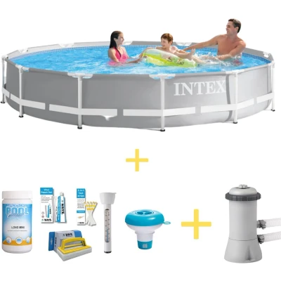 Afbeelding van Intex Zwembad Prism Frame 366 x 76 cm Inclusief WAYS Onderhoudspakket &amp; Filterpomp
