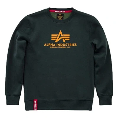 Afbeelding van Alpha Industries Basic Sweater, Heren, Maat: XS, Dark petrol