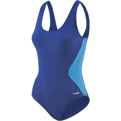 Afbeelding van Beco Badpak C cup Dames Polyamide Blauw/donkerblauw Maat 40