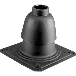 Afbeelding van Burgerhout Flexline schoorsteenkap set PP Ø 80 mm zwart